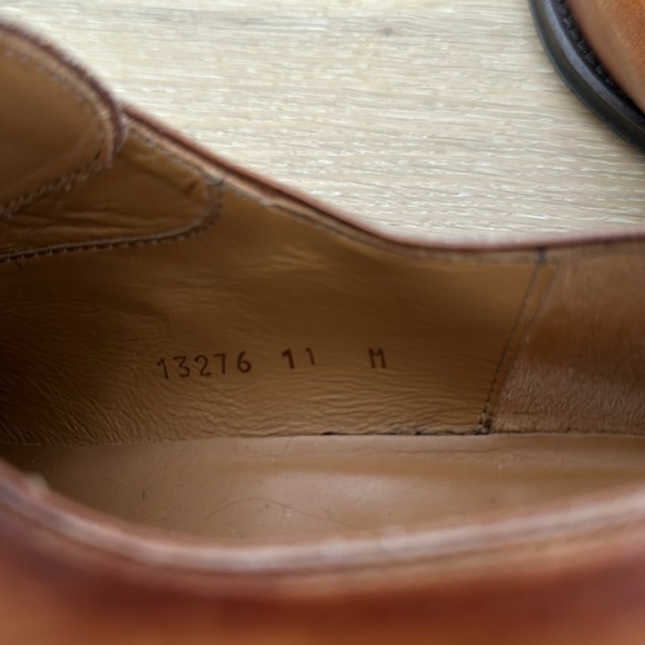 Magnanni Men's Manning Monk Strap Dress Shoes Cognac Brown Leather Size 11 - Picture 6 of 10